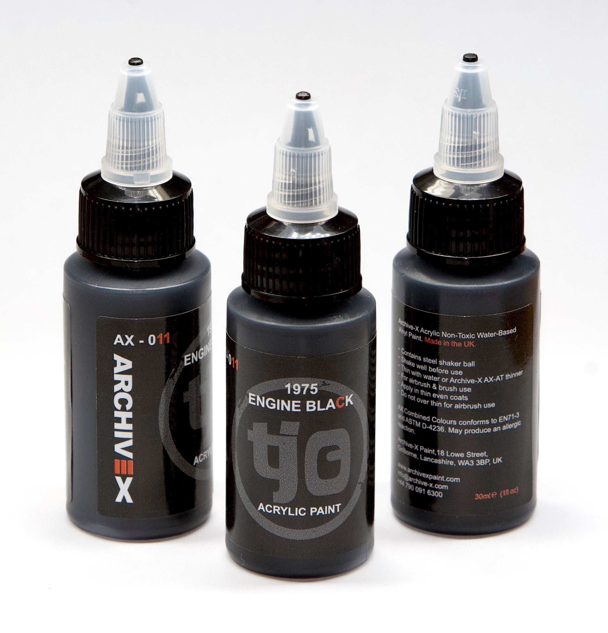 AX-011 1975 Engine Black Acrylic Paint 30ml