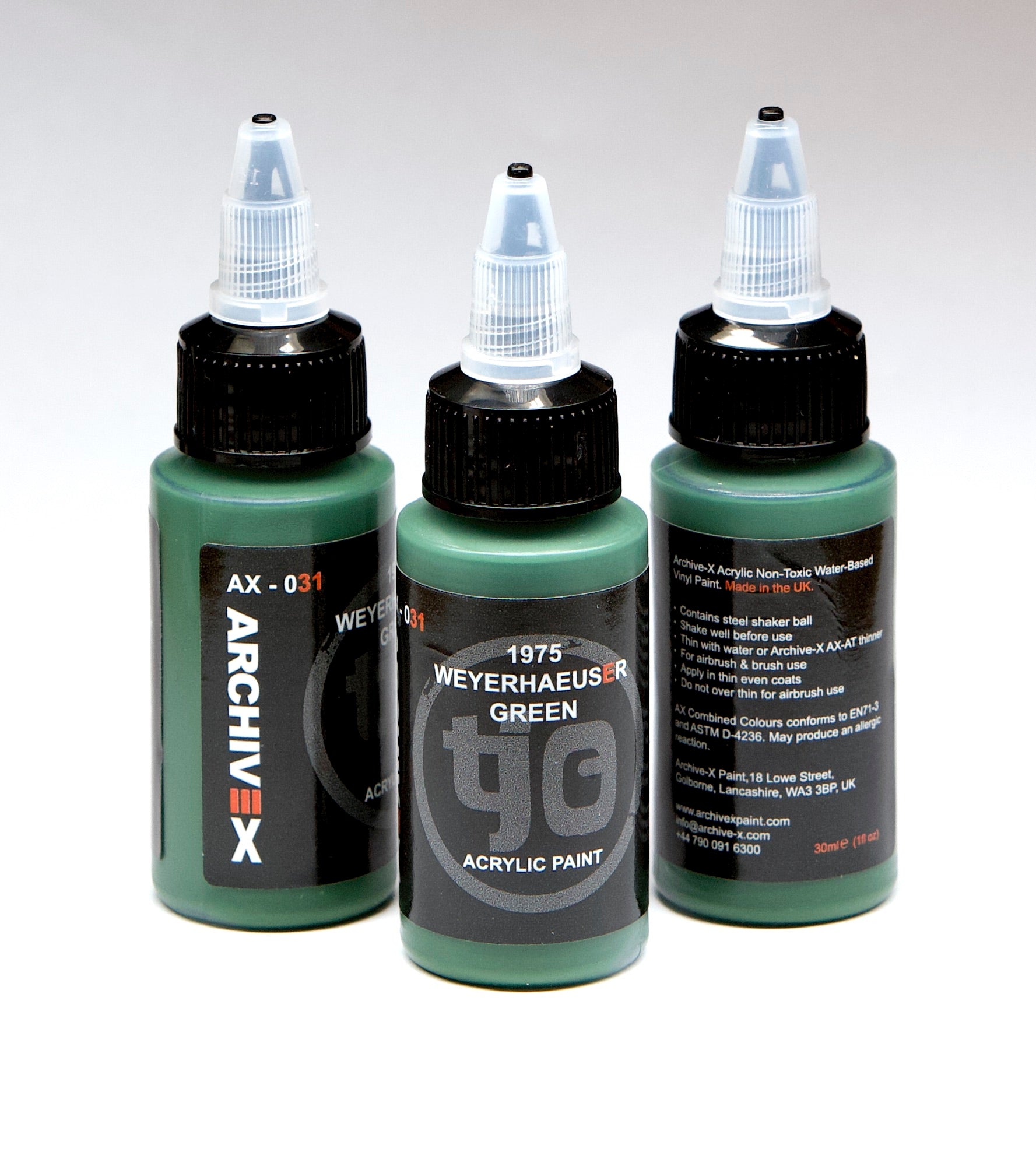 AX-031 1975 Weyerhaeuser Green Acrylic Paint 30ml