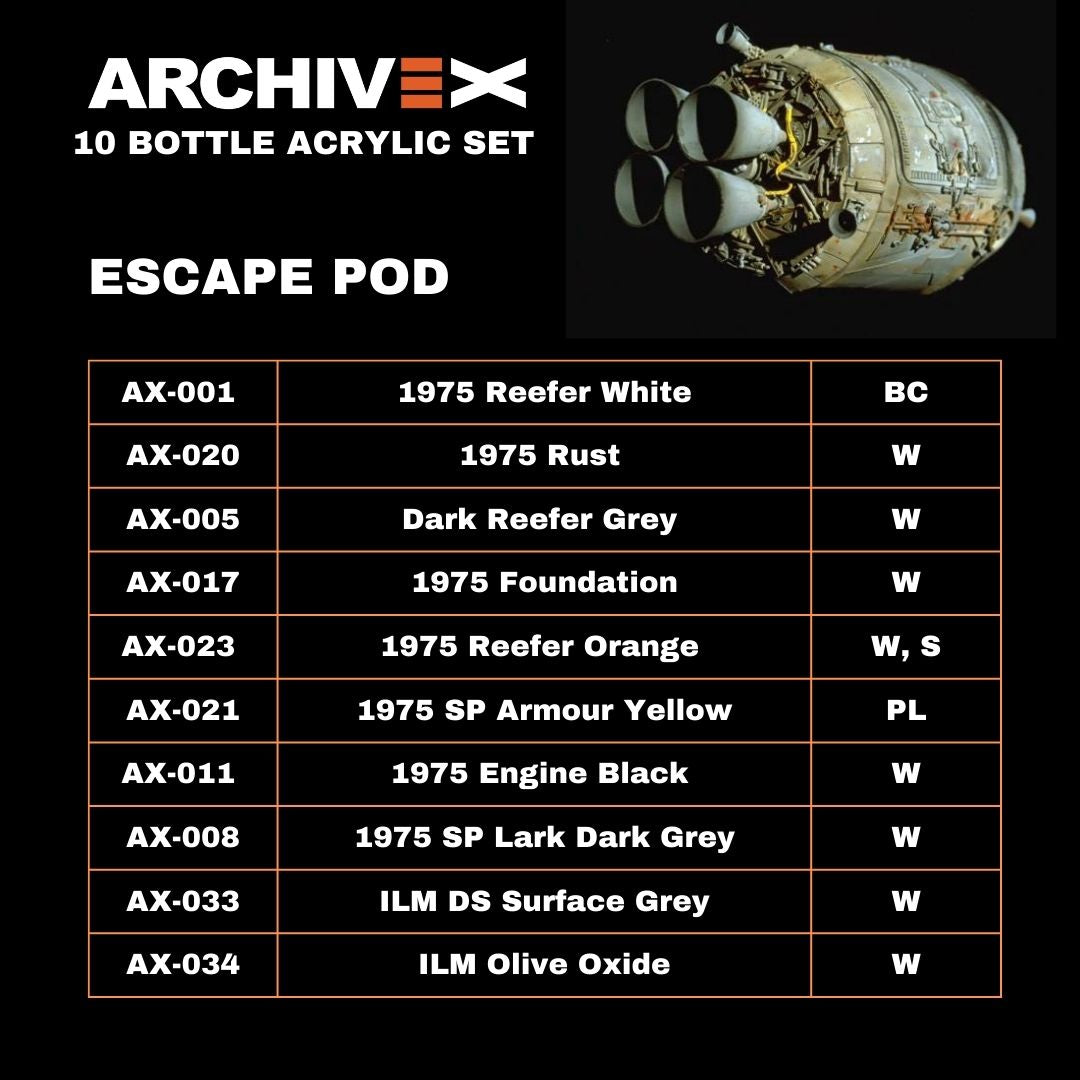 Escape Pod Acrylic set (contains 10 colours)