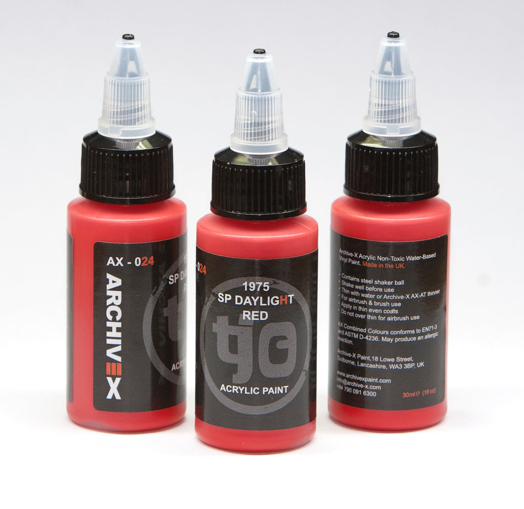 AX-024 1975 SP Daylight Red Acrylic Paint 30ml – Archive X Paint